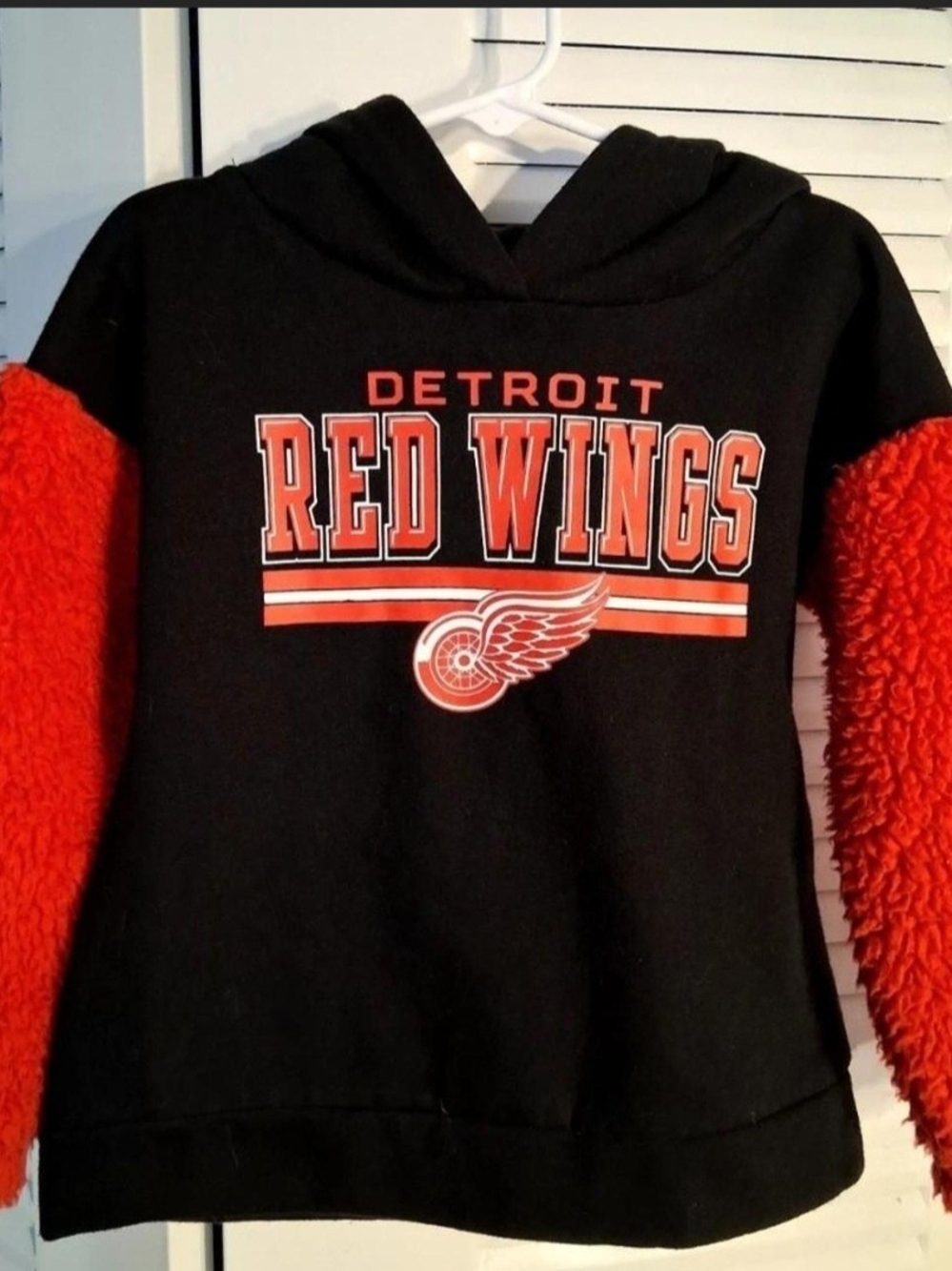 Detroit Red Wings Kids' Black & Red Hoodie NHL Brand Size 4T
